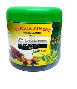 Africa Finest Black Soap Aloe Vera Jar 450g