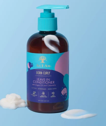 As I Am Born Curly Argan Leave In Conditioner & Detangler 8oz