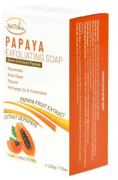 Natskin Papaya Brightening And Exfoliating Soap 220g