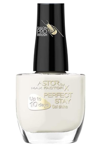 Max Factor Perfect Stay Gel Shine Nail Polish 001 White Snow Manicure