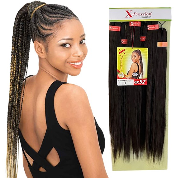 X Pression X Pression 6X Synthetic Pre Stretched Ultra Braid 52 inch